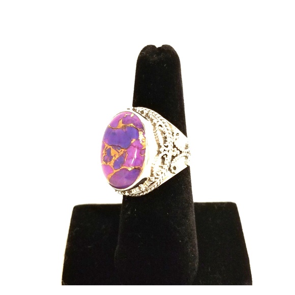 Purple Copper Turquoise, size 7 - Picture 1 of 6